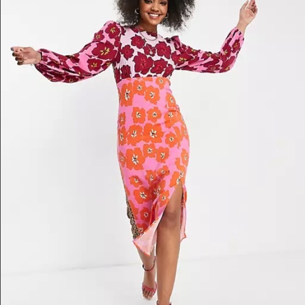 Never Fully Dressed Maxi Clash print Dress 14
